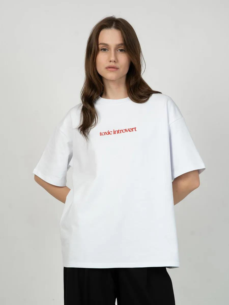 T-shirt oversized Toxic introvert