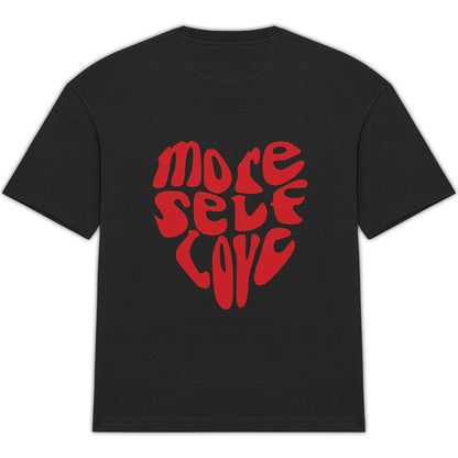T-shirt Unisexe Oversized MORE SELF LOVE (Rouge)