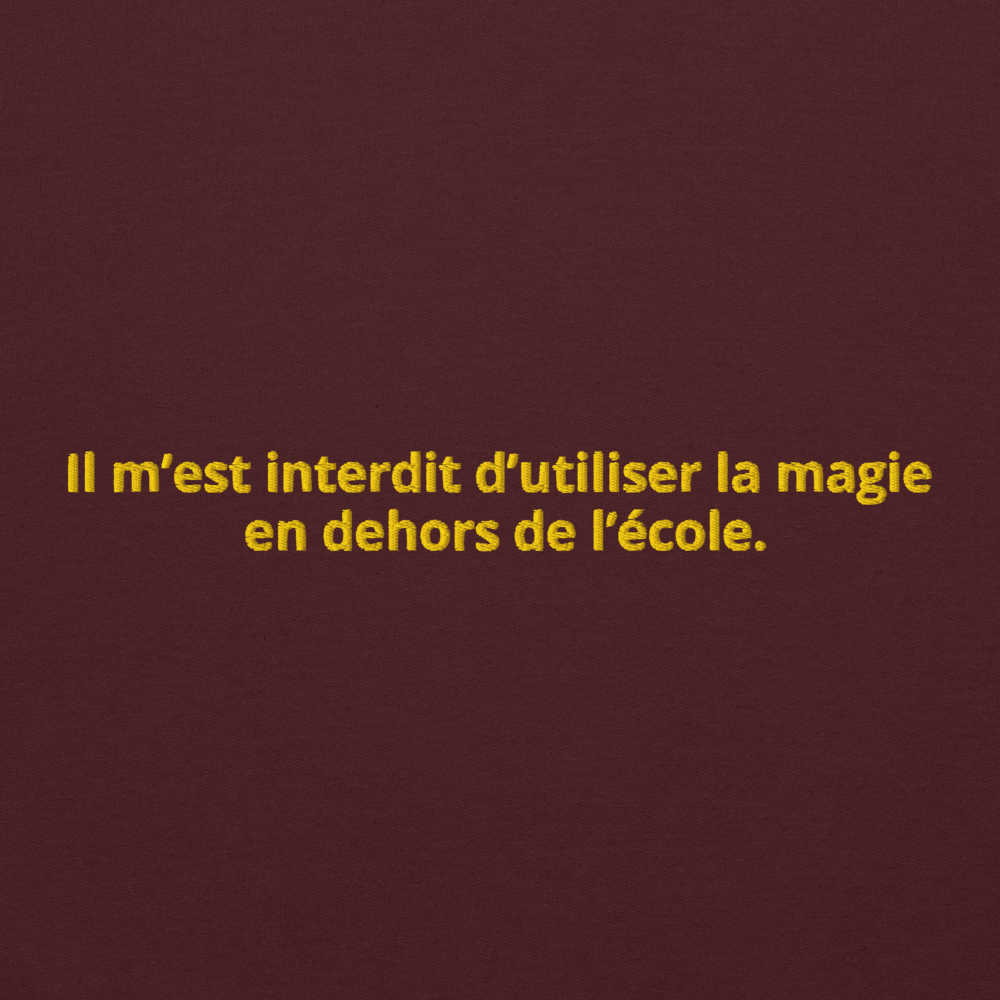 Sweat "I solemnly swear that I am up to no good"