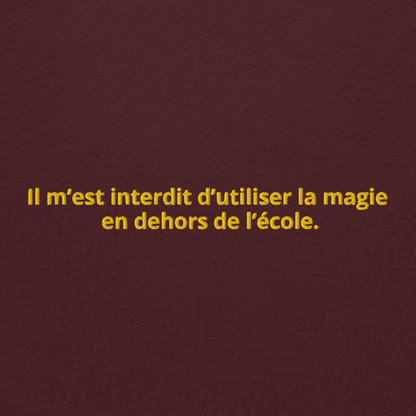 Sweat "I solemnly swear that I am up to no good"